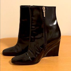Calvin Klein black leather boots